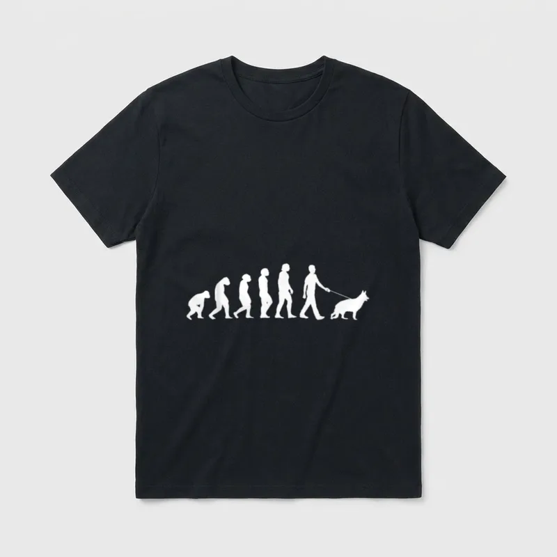 Hundezüchter Hunde Evolution Deutscher T-Shirt – Klassisches T-Shirt in Schwarz