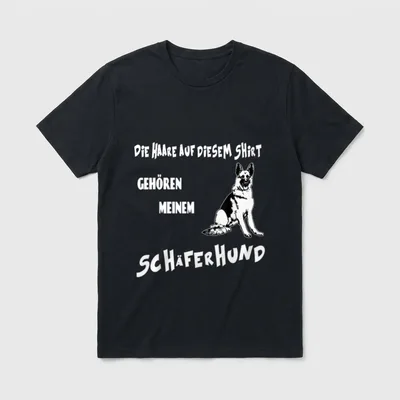 Hundebesitzer Schäferhund Hundehaare Hunde T-Shirt – Klassisches T-Shirt in Schwarz