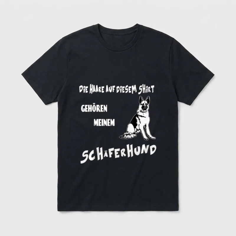 Hundebesitzer Schäferhund Hundehaare Hunde T-Shirt – Klassisches T-Shirt in Schwarz