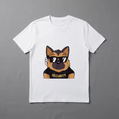 Deutscher Schäferhund als Security T-Shirt – Klassisches T-Shirt in Schwarz