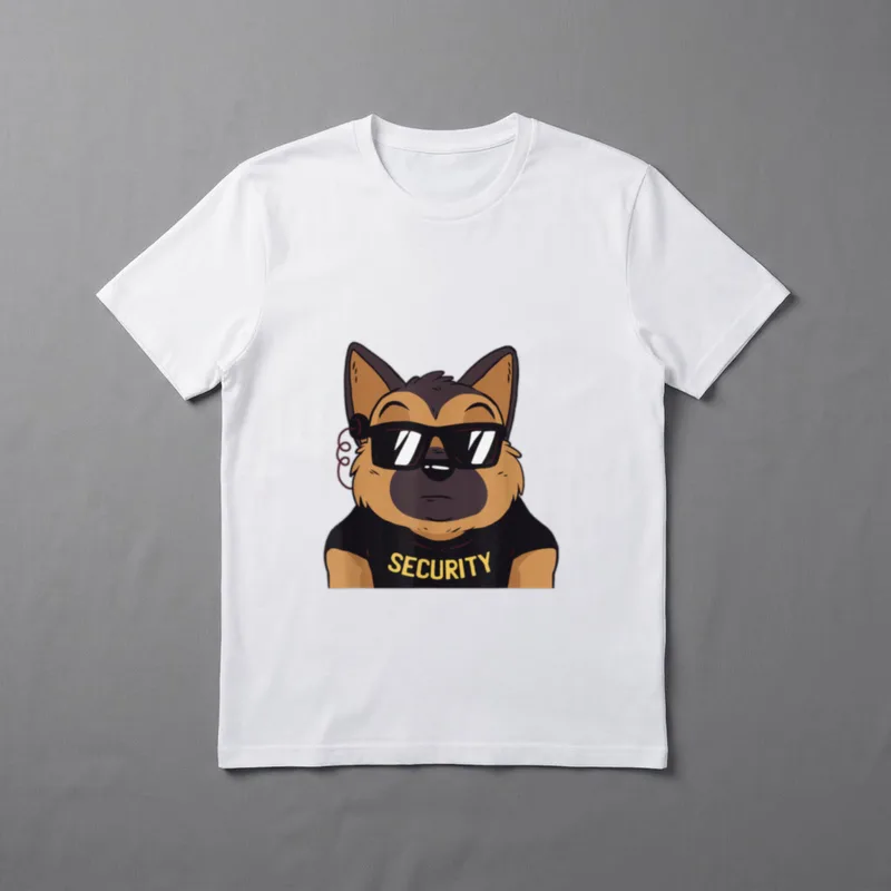 Deutscher Schäferhund als Security T-Shirt – Klassisches T-Shirt in Schwarz