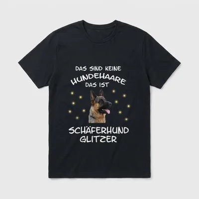 Deutscher Schäferhund Hundehaare T-Shirt – Klassisches T-Shirt in Schwarz
