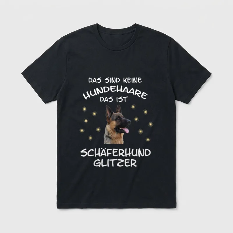 Deutscher Schäferhund Hundehaare T-Shirt – Klassisches T-Shirt in Schwarz