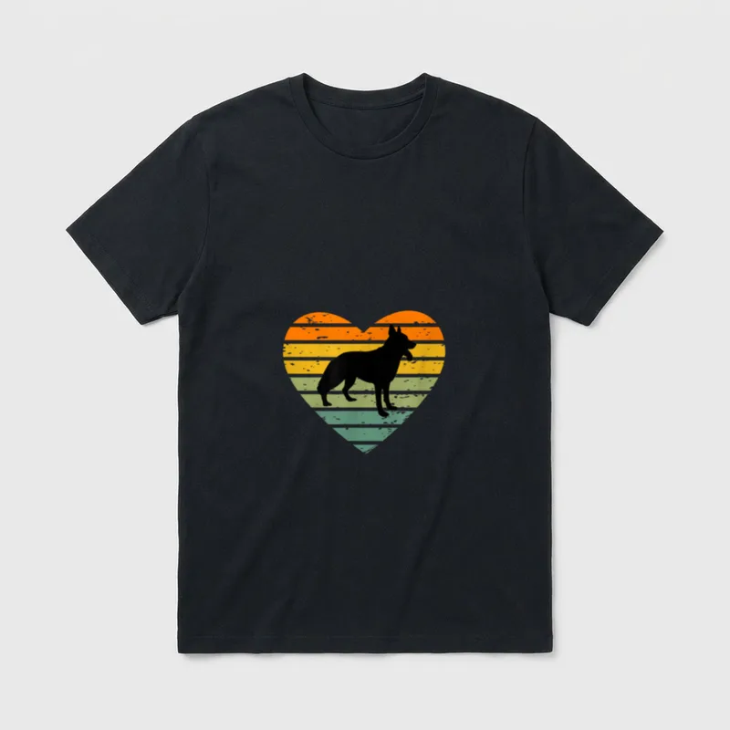 Ich Liebe Schäferhunde Hundefreund T-Shirt – Klassisches T-Shirt in Schwarz