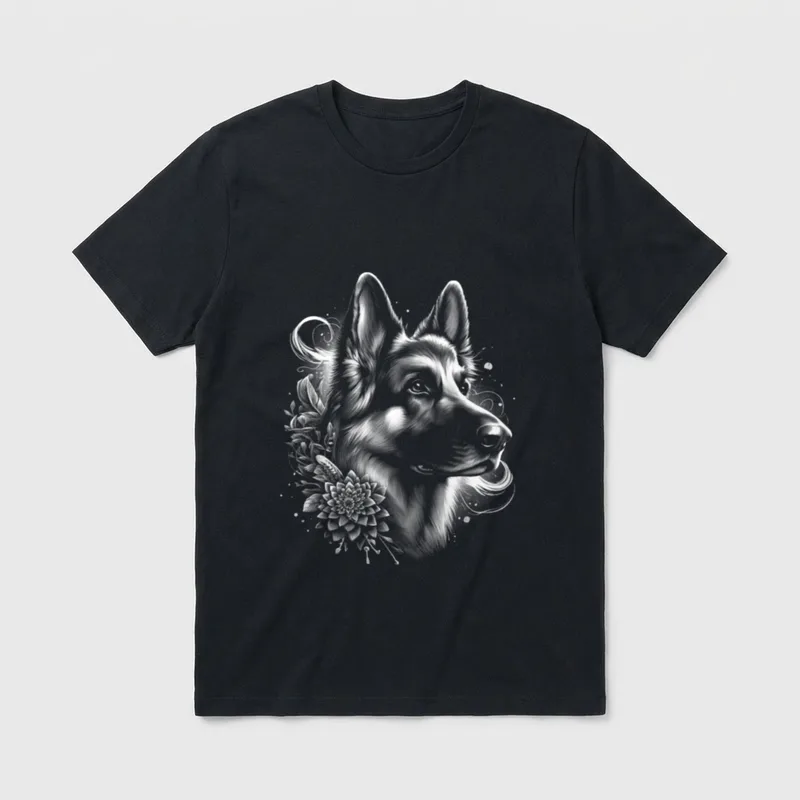 MyAnimal Your Favourite Animal Schäferhund T-Shirt – Klassisches T-Shirt in Schwarz