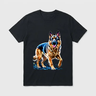 Deutscher Schäferhund T-Shirt 0140 – Klassisches T-Shirt in Schwarz