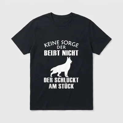 Witziger Hunde Spruch Mein T-Shirt – Klassisches T-Shirt in Schwarz
