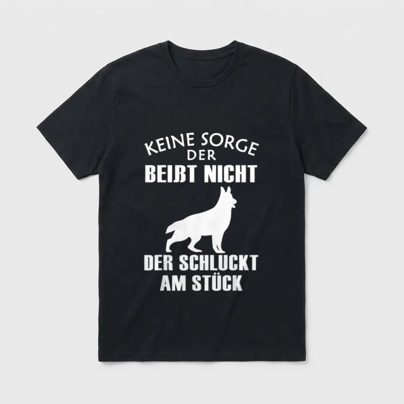 Witziger Hunde Spruch Mein T-Shirt – Klassisches T-Shirt in Schwarz