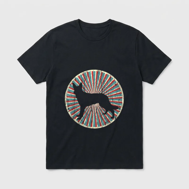 Deutscher Schäferhund T-Shirt 0147 – Klassisches T-Shirt in Schwarz
