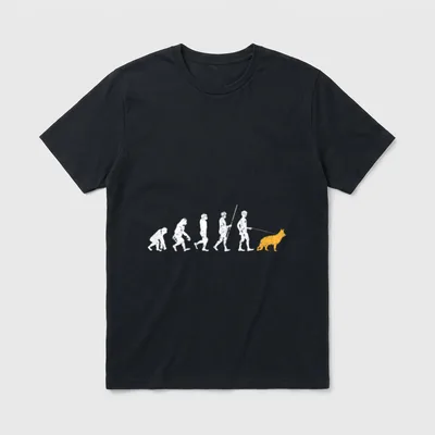 Evolution Deutscher Schäferhund T-Shirt 0149 – Klassisches T-Shirt in Schwarz