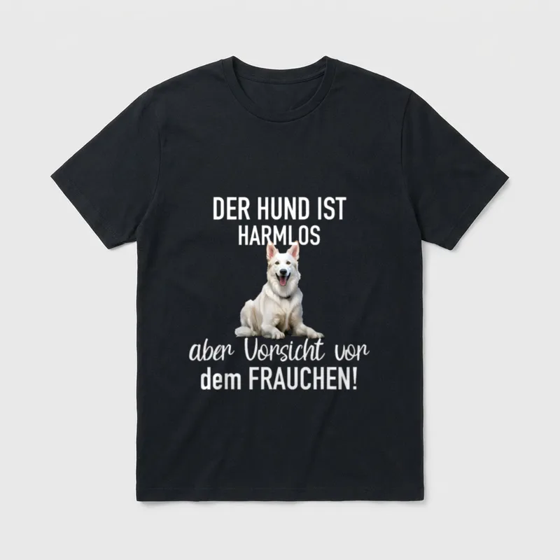 Weißer Schäferhund Hunde Liebhaber T-Shirt – Klassisches T-Shirt in Schwarz