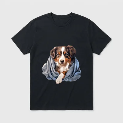 Hund Offizielles Schlafshirt Australischer T-Shirt – Klassisches T-Shirt in Schwarz