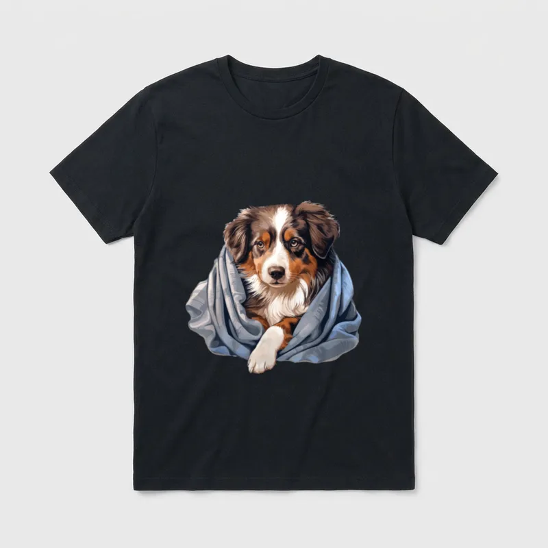 Hund Offizielles Schlafshirt Australischer T-Shirt – Klassisches T-Shirt in Schwarz