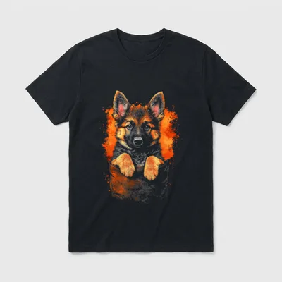 Deutscher Schäferhund Hundemotiv Pet T-Shirt – Klassisches T-Shirt in Schwarz