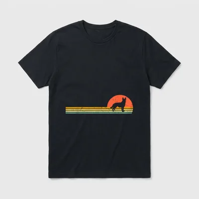 Deutscher Schäferhund Retro Hunde T-Shirt – Klassisches T-Shirt in Schwarz