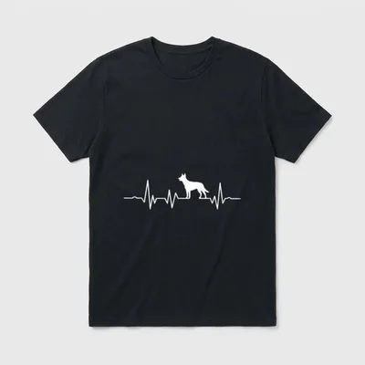 Hunde Herzschlag Schäferhund Hundebesitzer T-Shirt – Klassisches T-Shirt in Schwarz