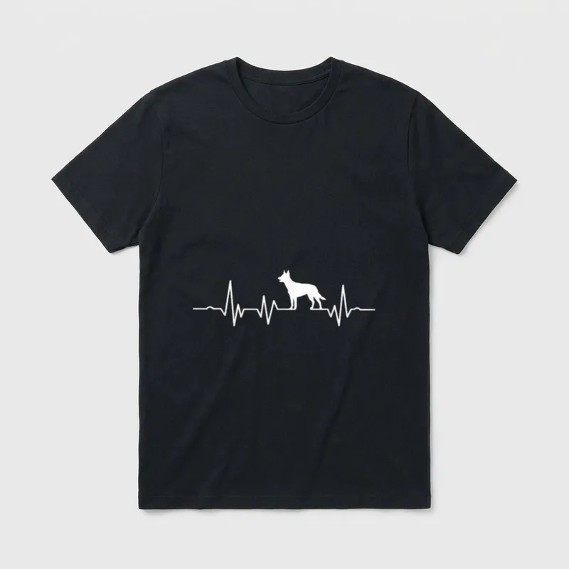 Hunde Herzschlag Schäferhund Hundebesitzer T-Shirt – Klassisches T-Shirt in Schwarz