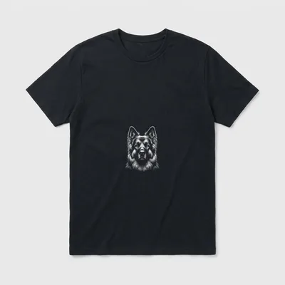 Deutscher Schäferhund elegantes Porträt T-Shirt – Klassisches T-Shirt in Schwarz