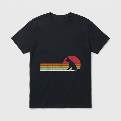 Deutscher Schäferhund Sonnenuntergang T-Shirt – Klassisches T-Shirt in Schwarz
