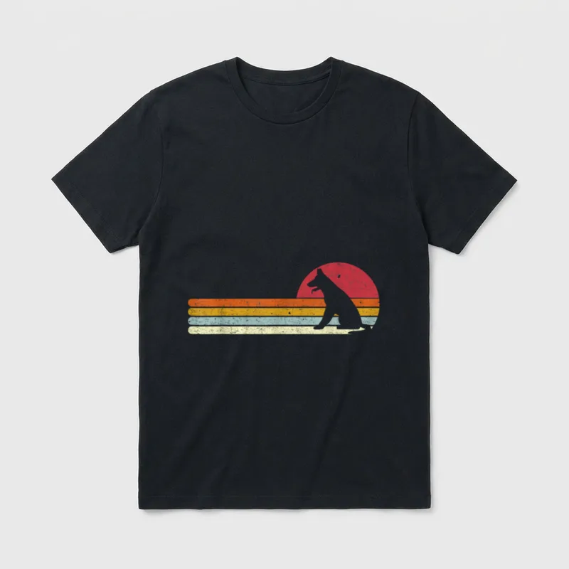 Deutscher Schäferhund Sonnenuntergang T-Shirt – Klassisches T-Shirt in Schwarz
