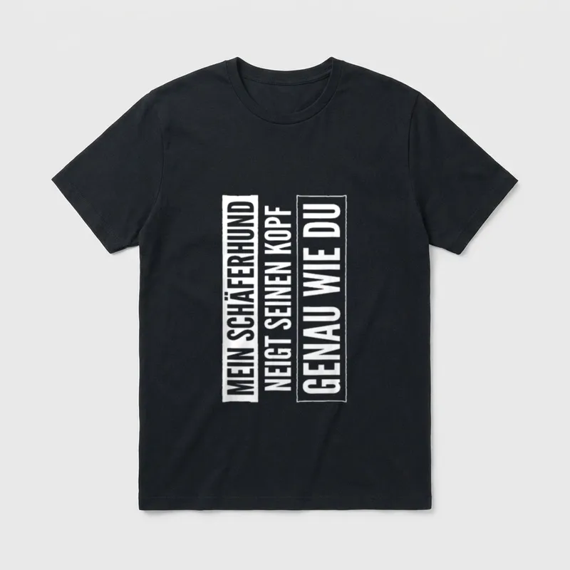 Neigt Kopf Genau Wie T-Shirt – Klassisches T-Shirt in Schwarz