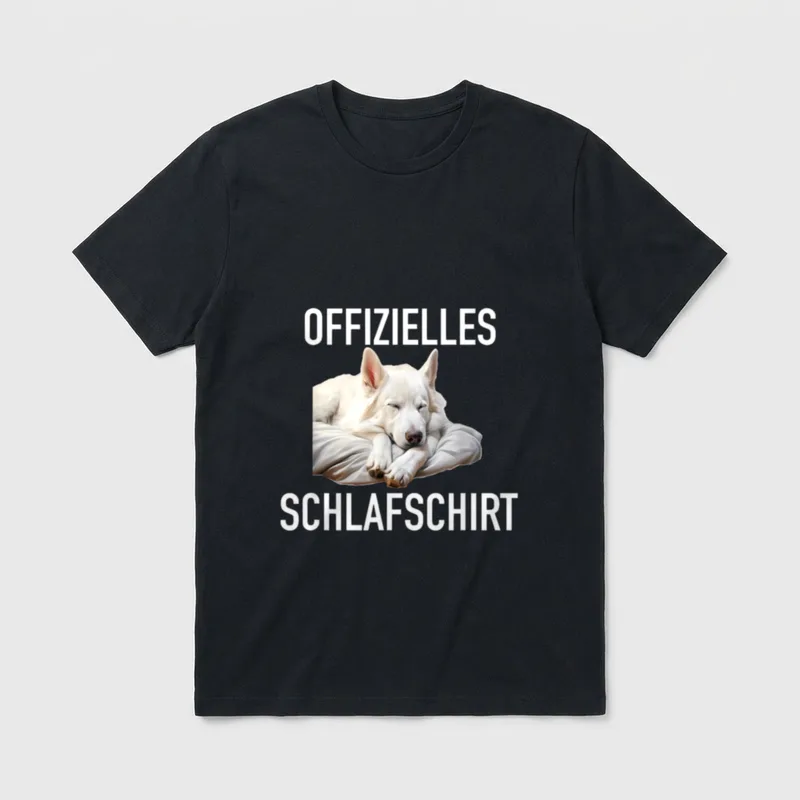 Weißer Schäferhund Hunde Liebhaber Lustiger T-Shirt – Klassisches T-Shirt in Schwarz