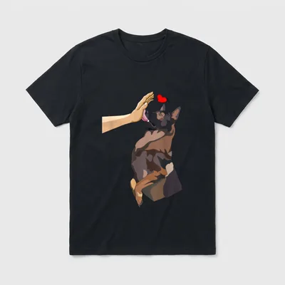 Deutscher Schäferhund Deutscher Schäferhund T-Shirt 0174 – Klassisches T-Shirt in Schwarz