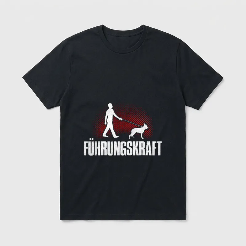 Führungskraft Deutscher Schäferhund Gassi T-Shirt – Klassisches T-Shirt in Schwarz