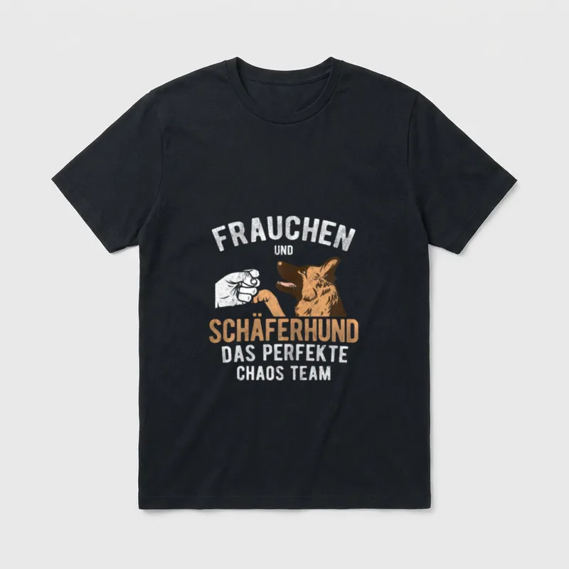 Frauchen Und Schäferhund Perfektes T-Shirt – Klassisches T-Shirt in Schwarz