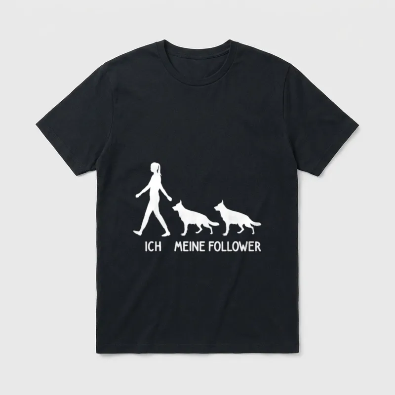 Ich Meine Follower Schäferhund T-Shirt – Klassisches T-Shirt in Schwarz