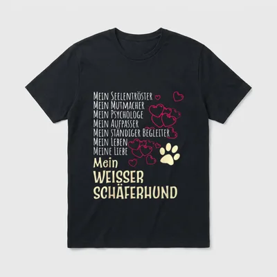 Hunde Besitzer Spruch Weisser T-Shirt – Klassisches T-Shirt in Schwarz