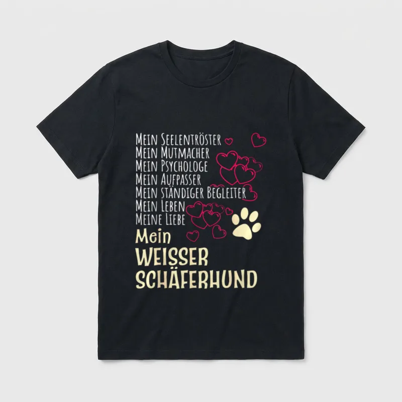 Hunde Besitzer Spruch Weisser T-Shirt – Klassisches T-Shirt in Schwarz