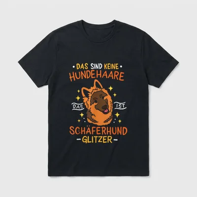 Deutscher Schäferhund T-Shirt 0183 – Klassisches T-Shirt in Schwarz