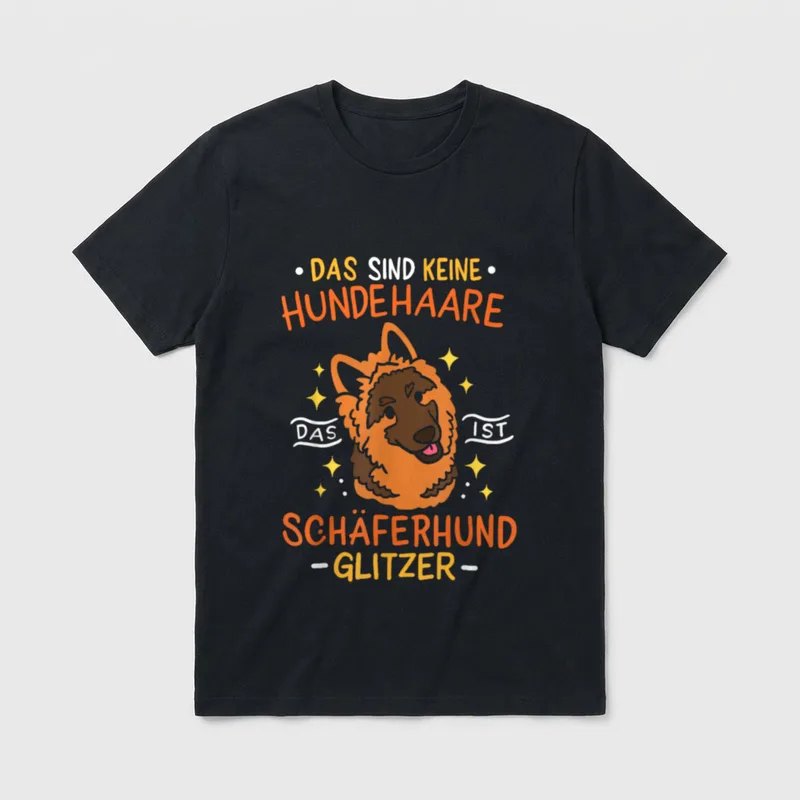 Deutscher Schäferhund T-Shirt 0183 – Klassisches T-Shirt in Schwarz