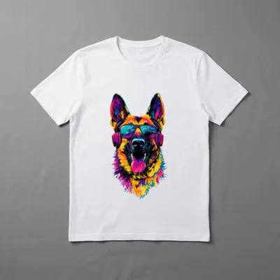 Schäferhund mit Sonnenbrille Hund T-Shirt – Klassisches T-Shirt in Schwarz