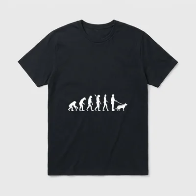 Evolution Schäferhund T-Shirt – Klassisches T-Shirt in Schwarz