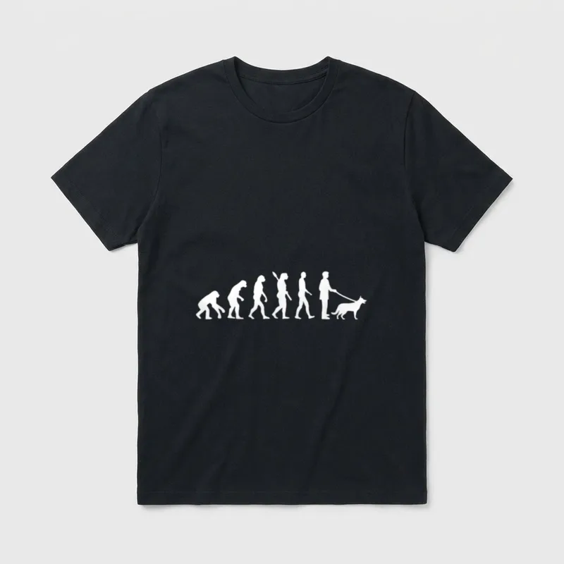 Evolution Schäferhund T-Shirt – Klassisches T-Shirt in Schwarz