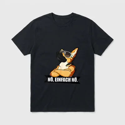 Deutscher Schäferhund Nope nö T-Shirt – Klassisches T-Shirt in Schwarz