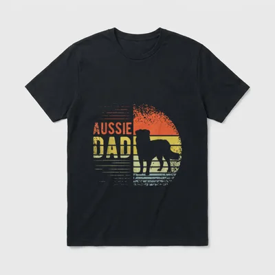 Aussie Dad Australischer Hund T-Shirt – Klassisches T-Shirt in Schwarz
