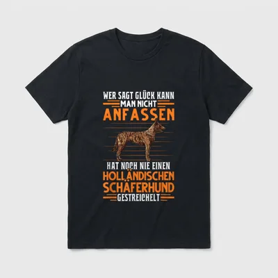 Holländischer Schäferhund Glück Hollandse T-Shirt – Klassisches T-Shirt in Schwarz