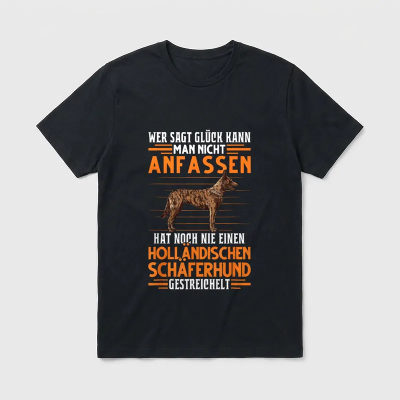 Holländischer Schäferhund Glück Hollandse T-Shirt – Klassisches T-Shirt in Schwarz