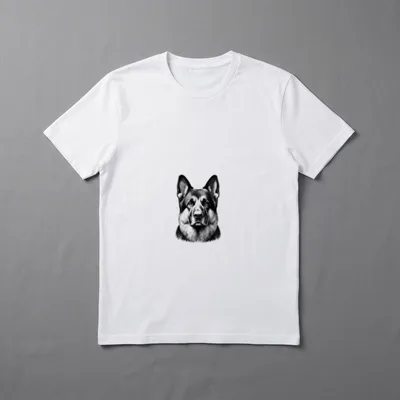 Deutscher Schäferhund-Kopf im Zeichenstil T-Shirt – Klassisches T-Shirt in Schwarz