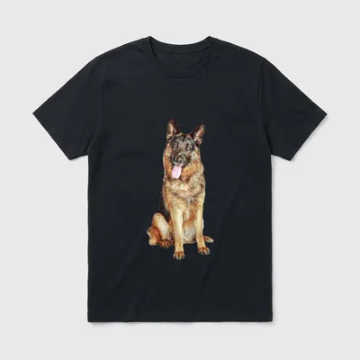 Realistisches Foto wie Deutscher T-Shirt – Klassisches T-Shirt in Schwarz
