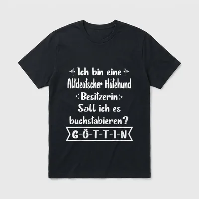 Altdeutscher Hütehund Altdeutscher Hütehund T-Shirt – Klassisches T-Shirt in Schwarz