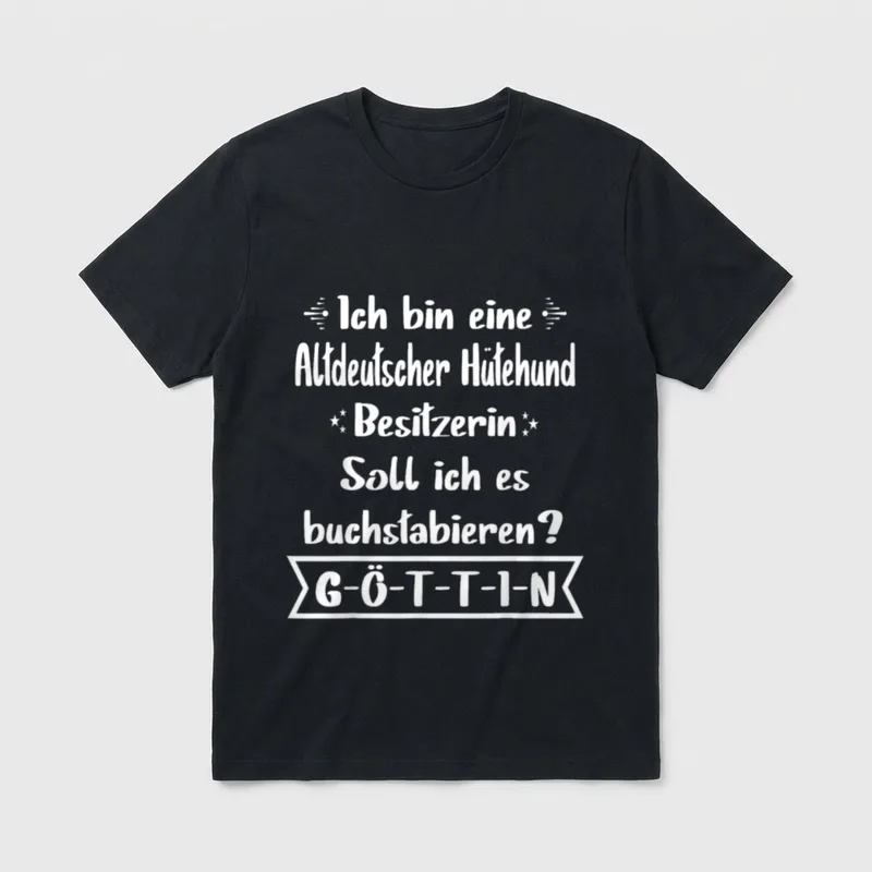 Altdeutscher Hütehund Altdeutscher Hütehund T-Shirt – Klassisches T-Shirt in Schwarz