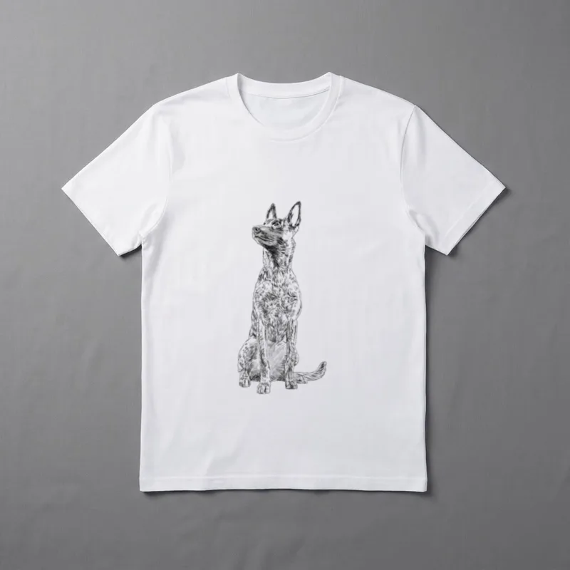 Sitzinder Hund Dutch Shepherd T-Shirt – Klassisches T-Shirt in Schwarz