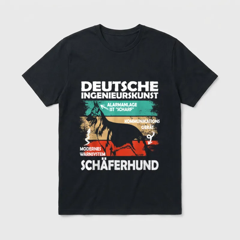 Lustiges Hundebesitzer Hunde Deutscher T-Shirt – Klassisches T-Shirt in Schwarz