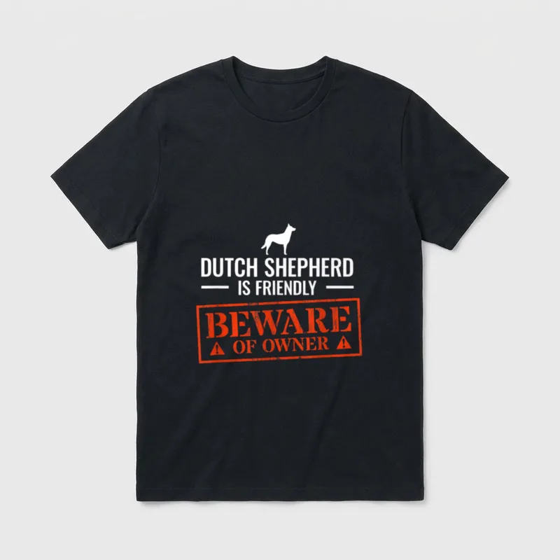 Holländischer Schäferhund T-Shirt 0214 – Klassisches T-Shirt in Schwarz