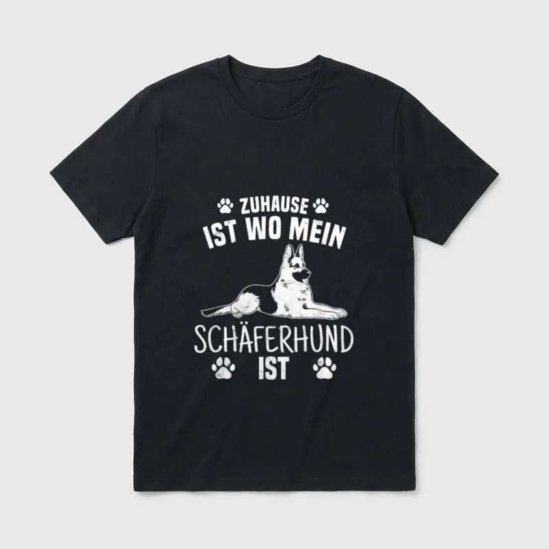 Deutscher Schäferhund Mama German T-Shirt – Klassisches T-Shirt in Schwarz