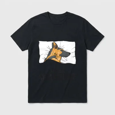 Offizielles Schlafshirt Hund & Schäferhund T-Shirt – Klassisches T-Shirt in Schwarz